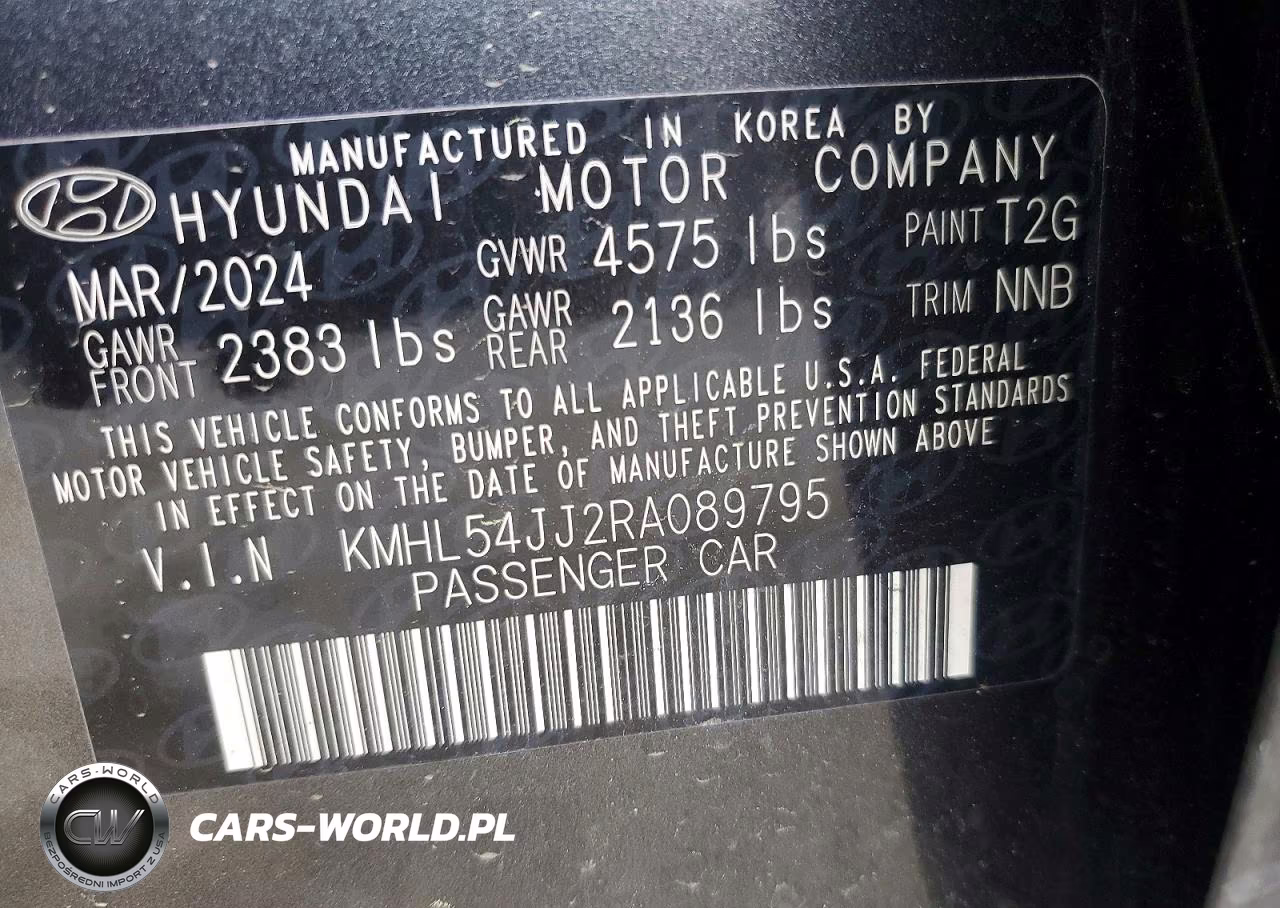 2024 Hyundai Sonata Hybrid Limited VIN:KMHL54JJ2RA089795 - 12