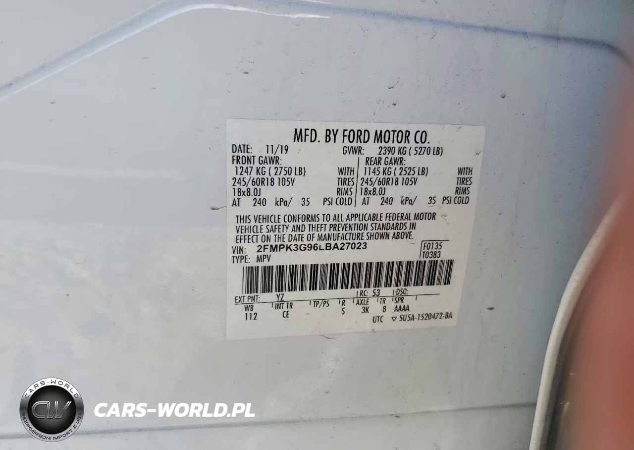 2020 Ford Edge VIN:2FMPK3G96LBA27023 - 12