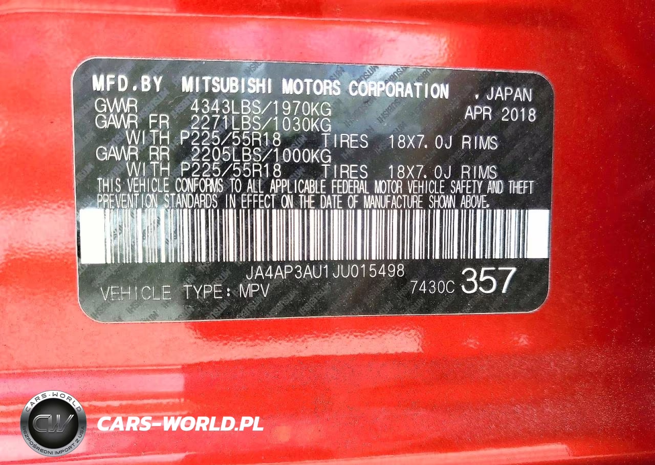 2018 Mitsubishi Outlander Sport Es VIN:JA4AP3AU1JU015498 - 13