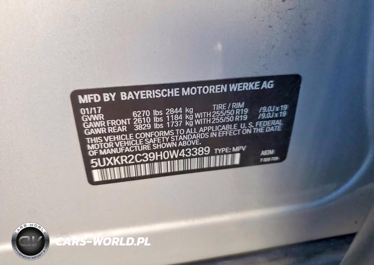 2017 BMW X5 Sdrive35I VIN:5UXKR2C39H0W43389 - 13