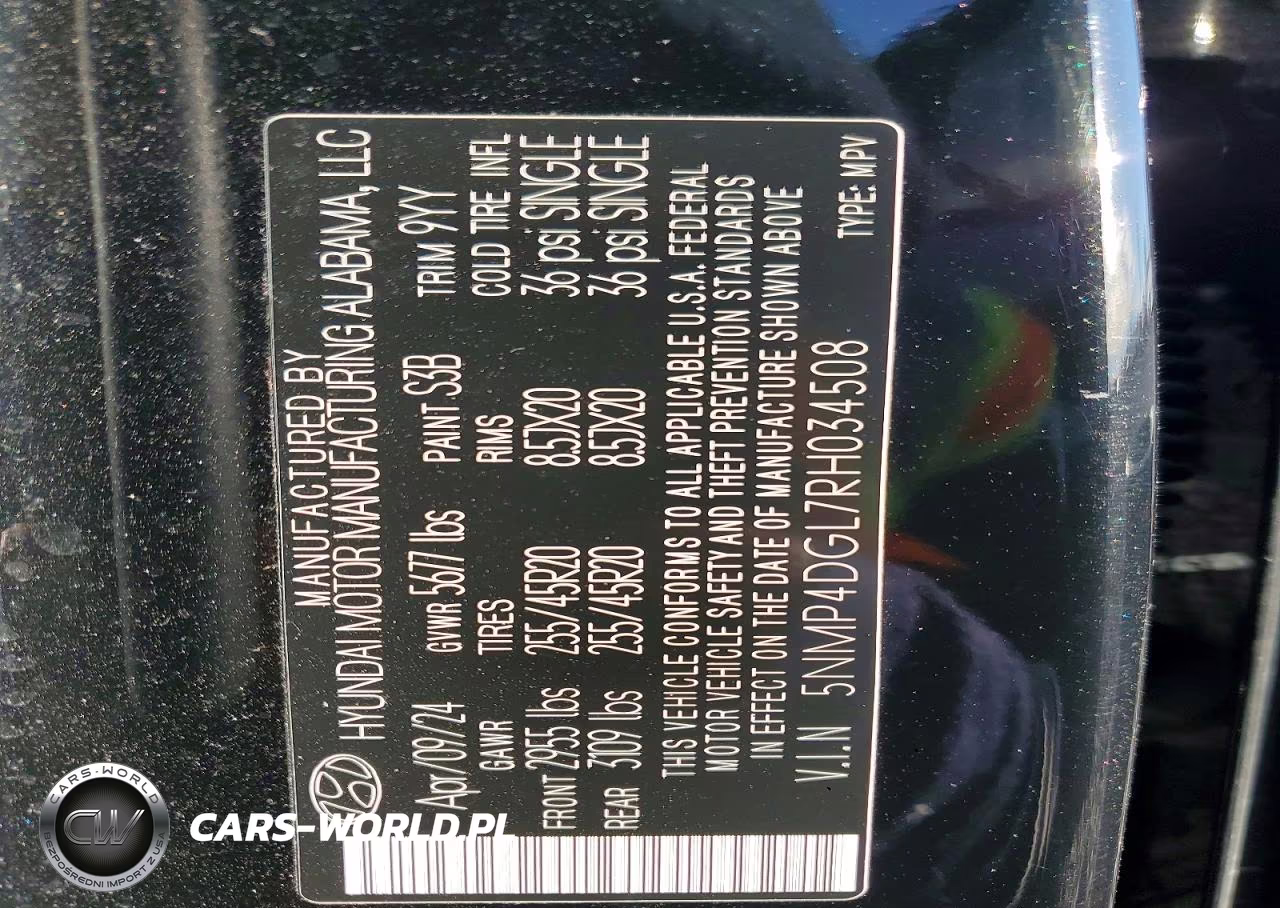 2024 Hyundai Santa Fe Limited VIN:5NMP4DGL7RH034508 - 13