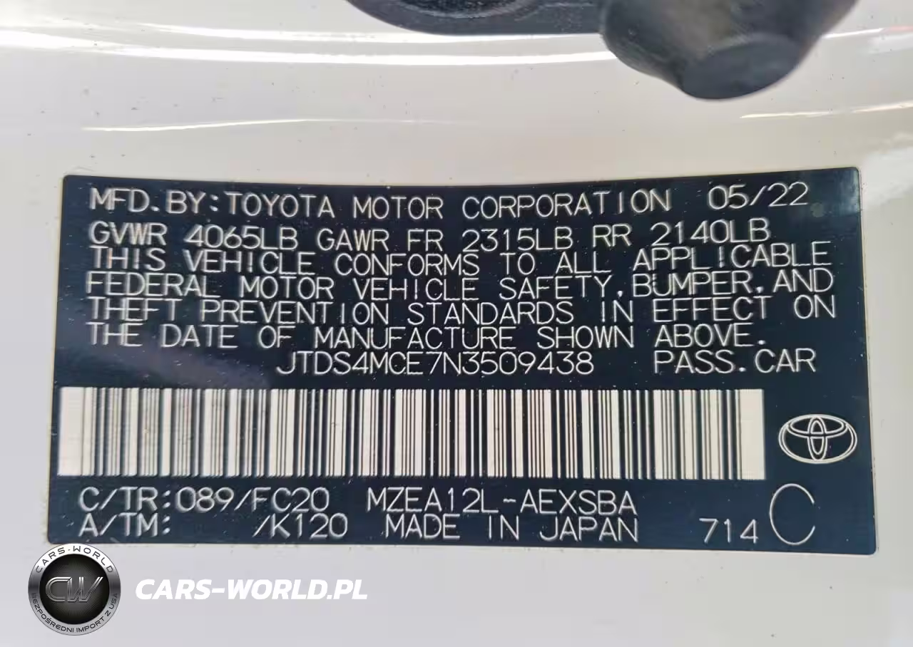 2022 Toyota Corolla Se VIN:JTDS4MCE7N3509438 - 12