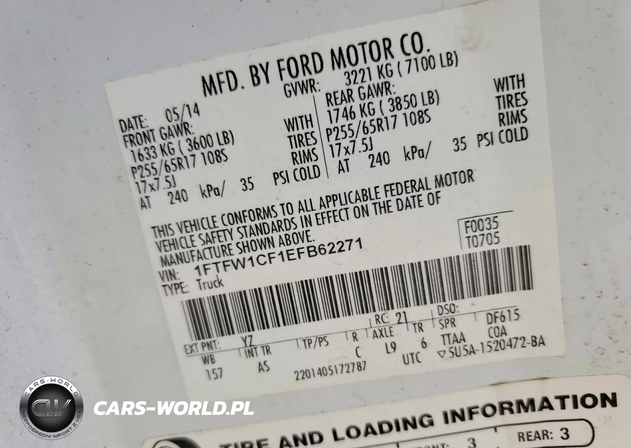 2014 Ford F150 Supercrew VIN:1FTFW1CF1EFB62271 - 12