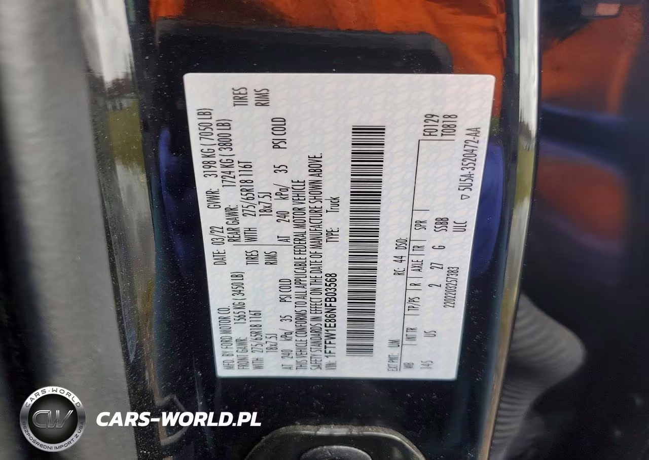 2022 Ford F150 Supercrew VIN:1FTFW1E86NFB03568 - 12