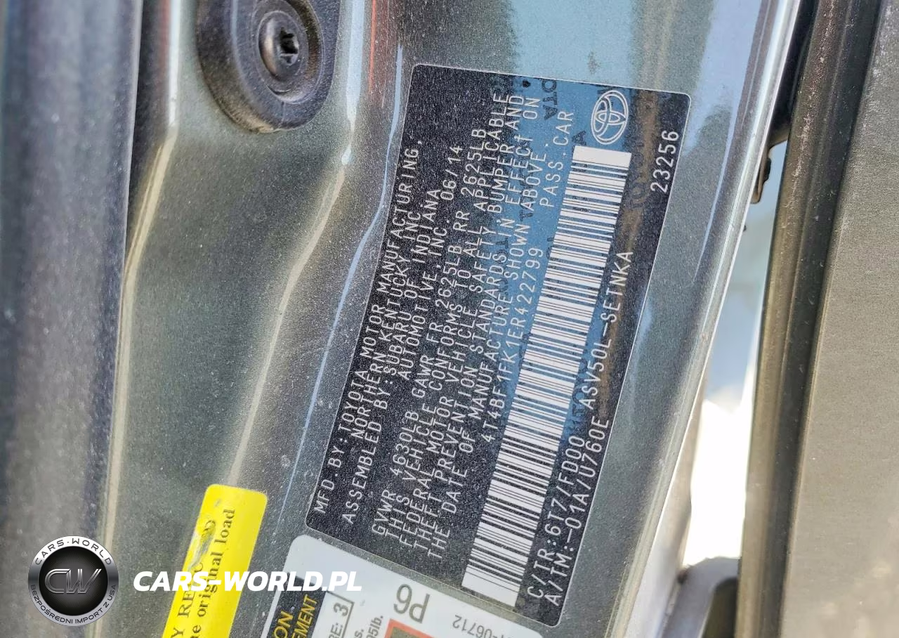 2014 Toyota Camry Le VIN:4T4BF1FK1ER422799 - 12
