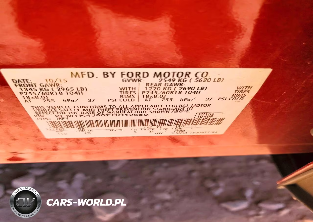 2015 Ford Edge Sel VIN:2FMTK4J80FBC12659 - 12