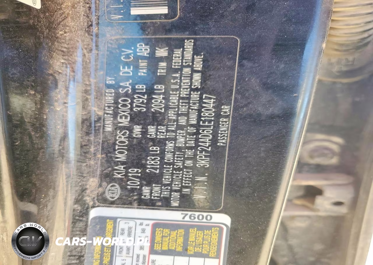 2020 Kia Forte Fe VIN:3KPF24AD6LE180447 - 12