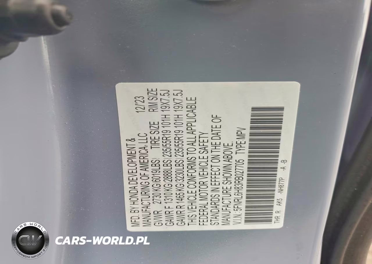 2024 Honda Odyssey Touring VIN:5FNRL6H83RB027705 - 13