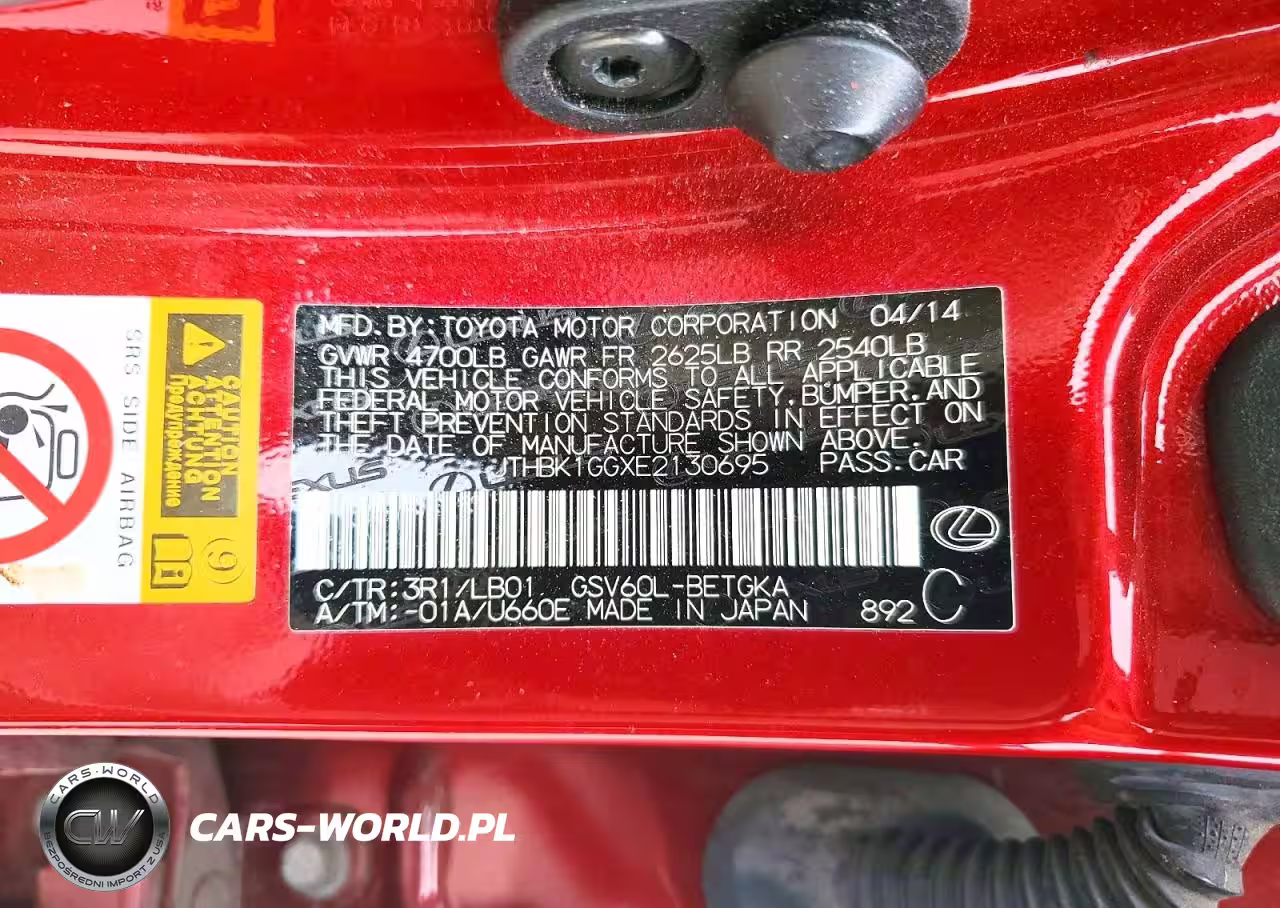 2014 Lexus Es 350 Base VIN:JTHBK1GGXE2130695 - 12