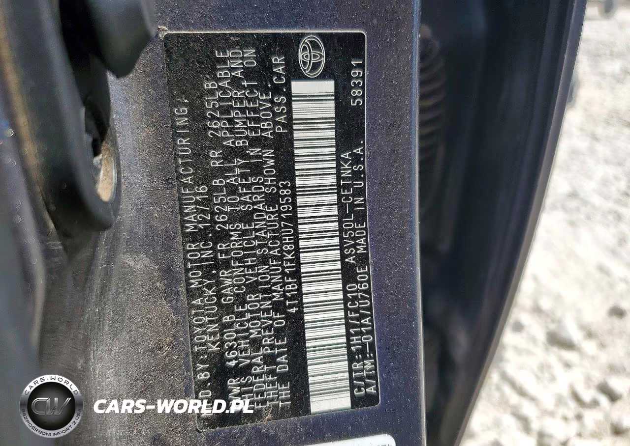 2017 Toyota Camry Le VIN:4T1BF1FK8HU719583 - 12