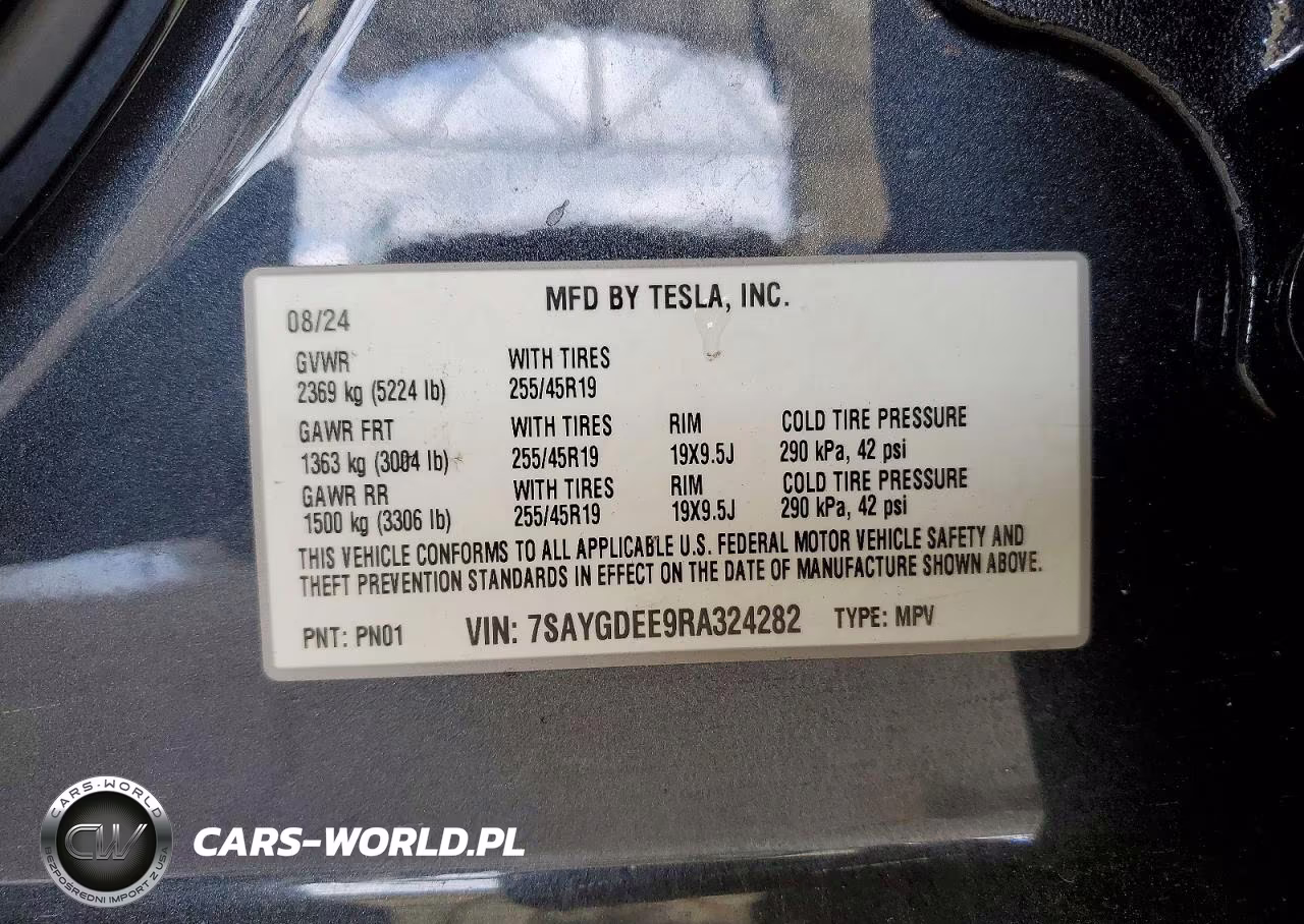 2024 Tesla Model Y VIN:7SAYGDEE9RA324282 - 12