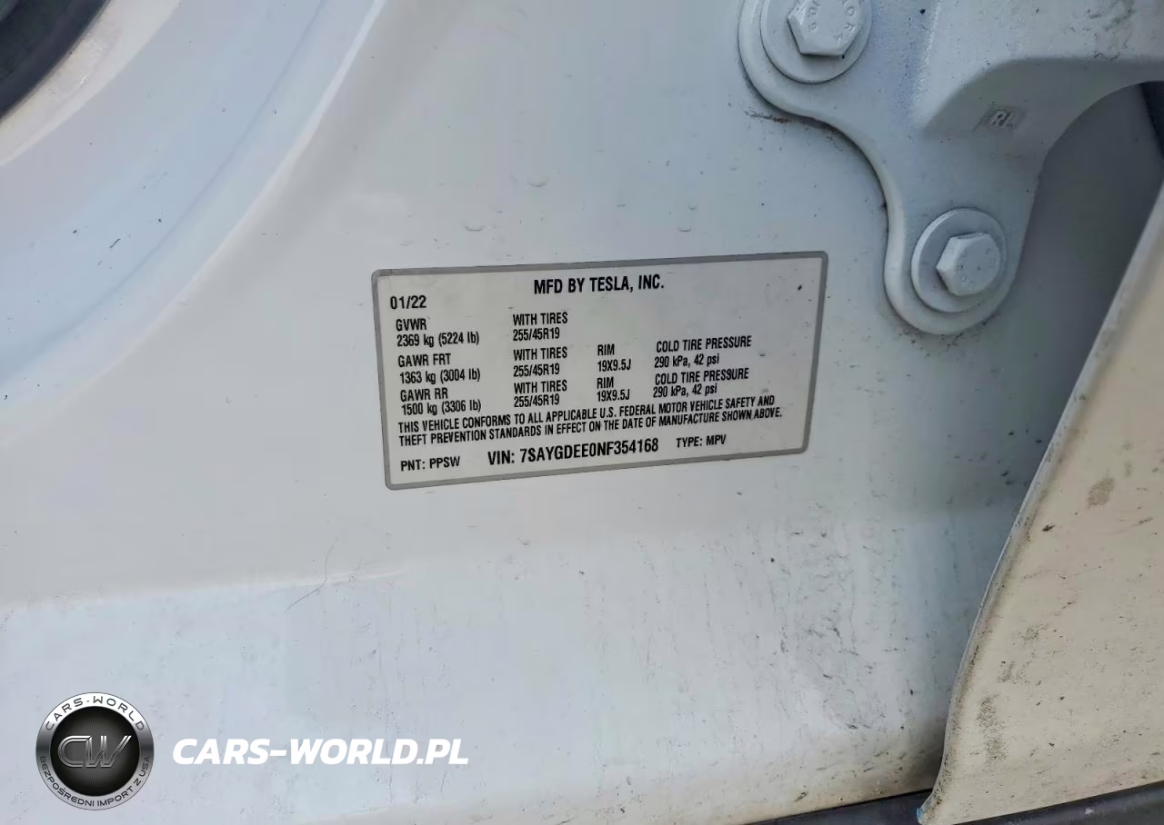 2022 Tesla Model Y VIN:7SAYGDEE0NF354168 - 12