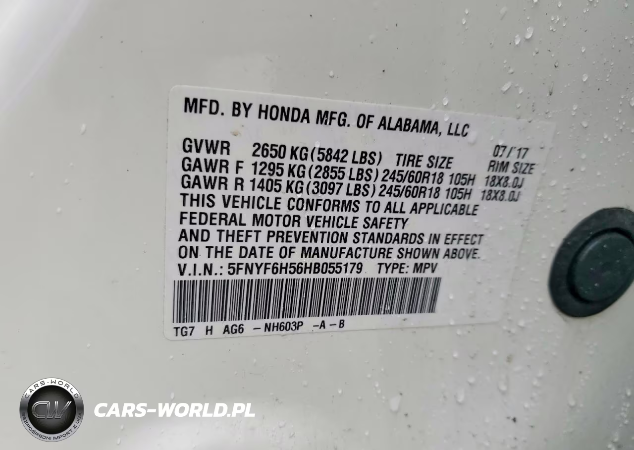 2017 Honda Pilot Exl VIN:5FNYF6H56HB055179 - 13