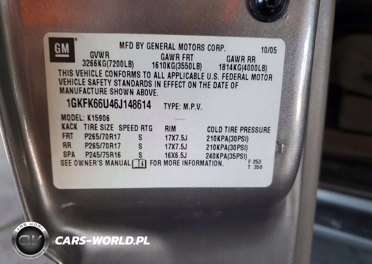 2006 GMC Yukon Xl Denali VIN:1GKFK66U46J148614 - 13