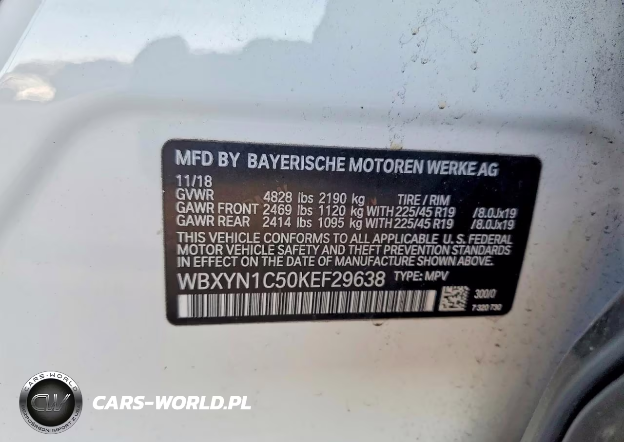 2019 BMW X2 M35I VIN:WBXYN1C50KEF29638 - 13