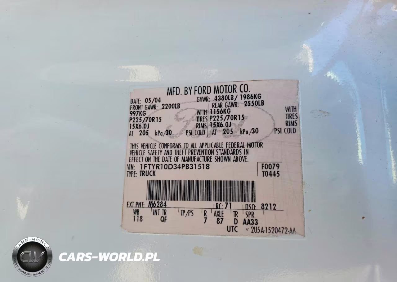 2004 Ford Ranger VIN:1FTYR10D34PB31518 - 12