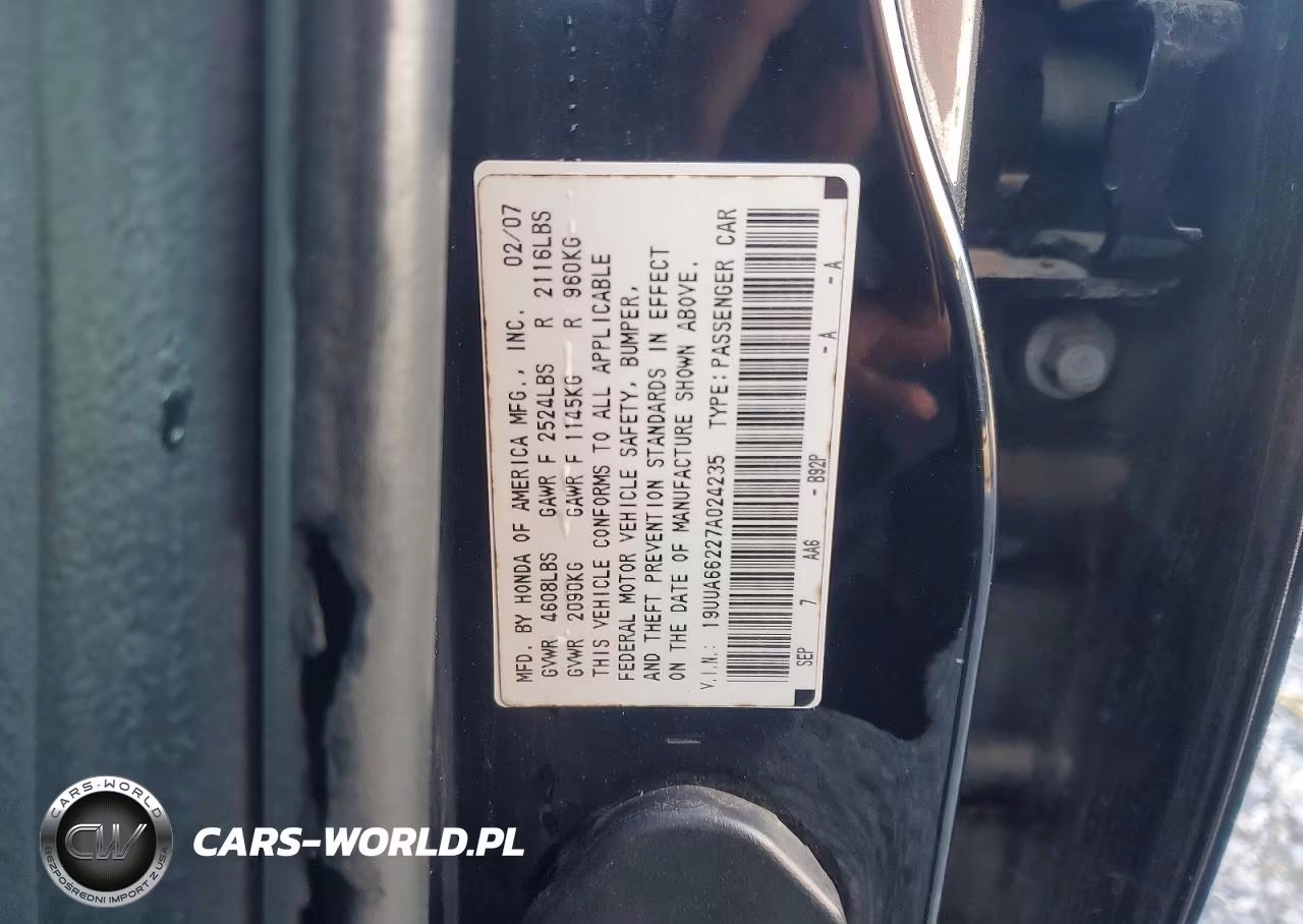 2007 Acura Tl VIN:19UUA66227A024235 - 12