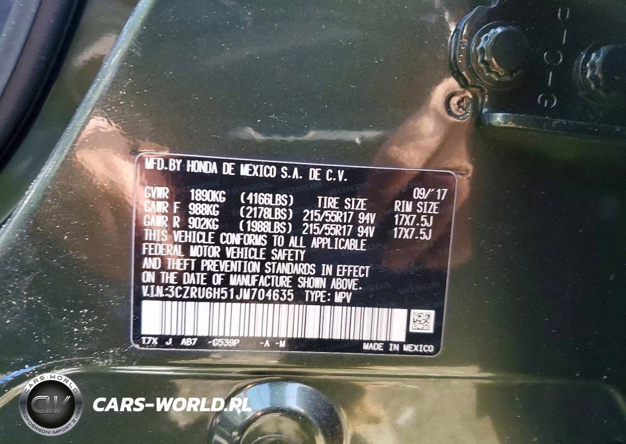 2018 Honda Hr-V Ex VIN:3CZRU6H51JM704635 - 12
