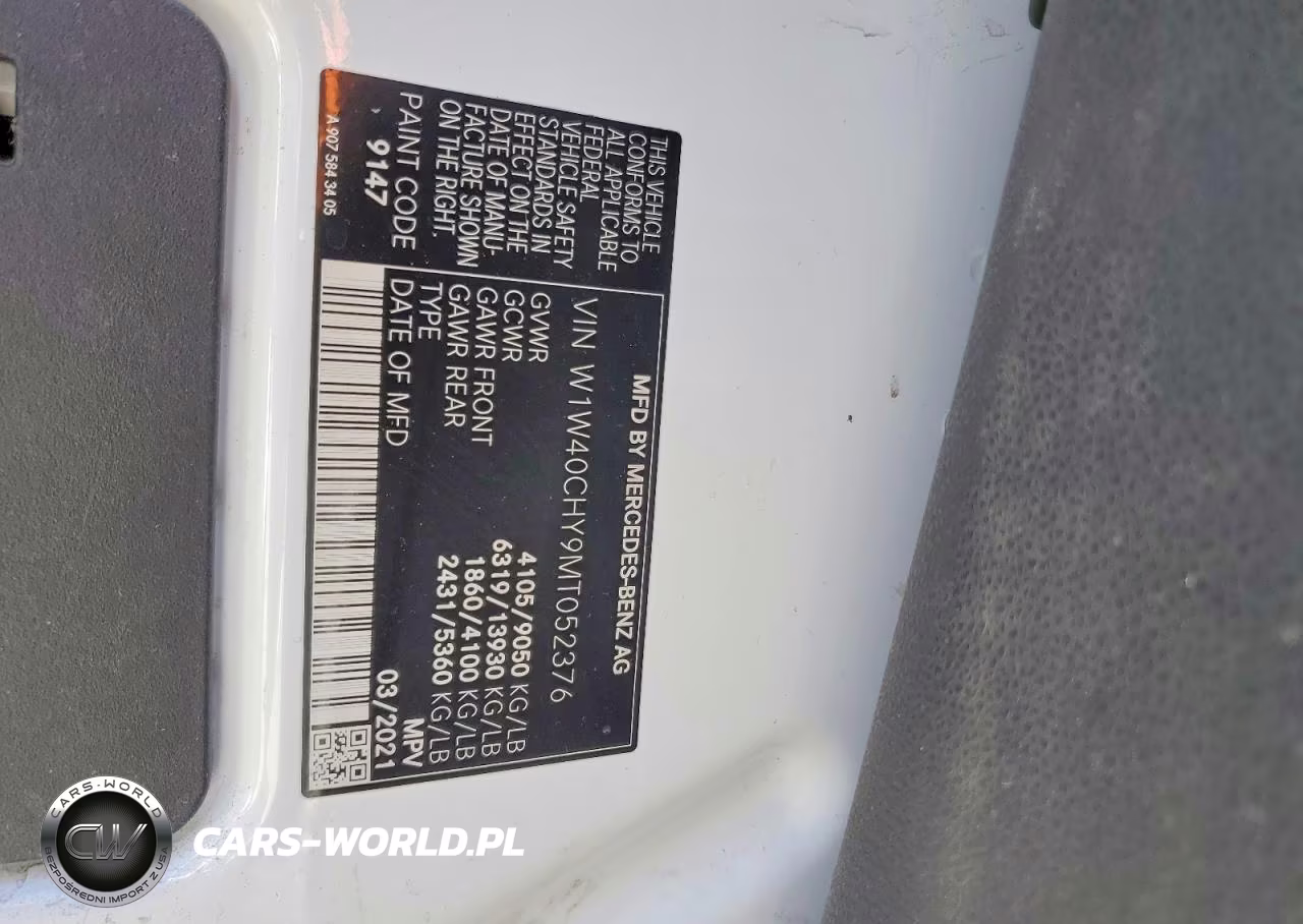 2021 Mercedes Benz Sprinter 2500 Delivery Van VIN:W1W40CHY9MT052376 - 13