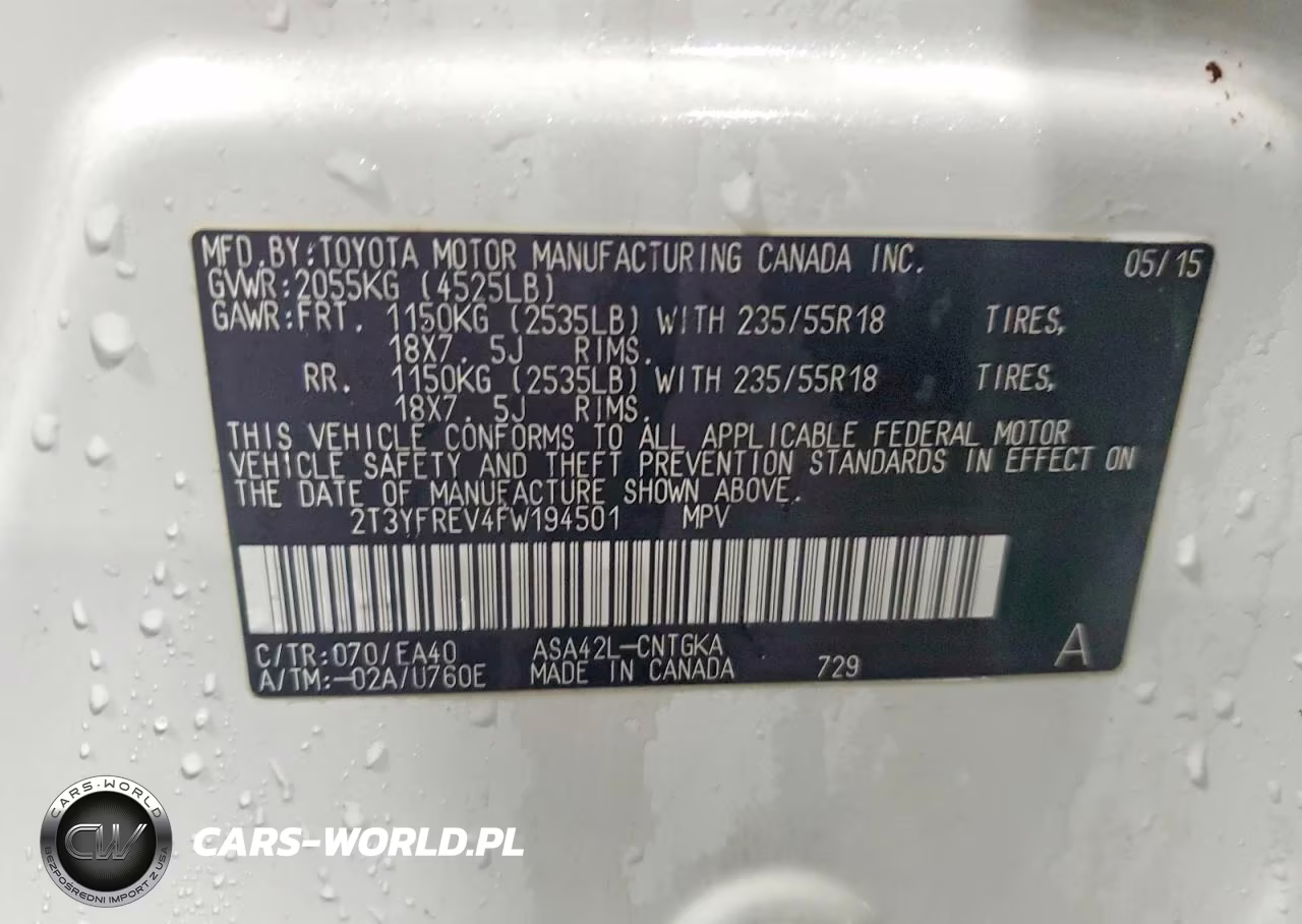 2015 Toyota Rav4 Limited VIN:2T3YFREV4FW194501 - 13