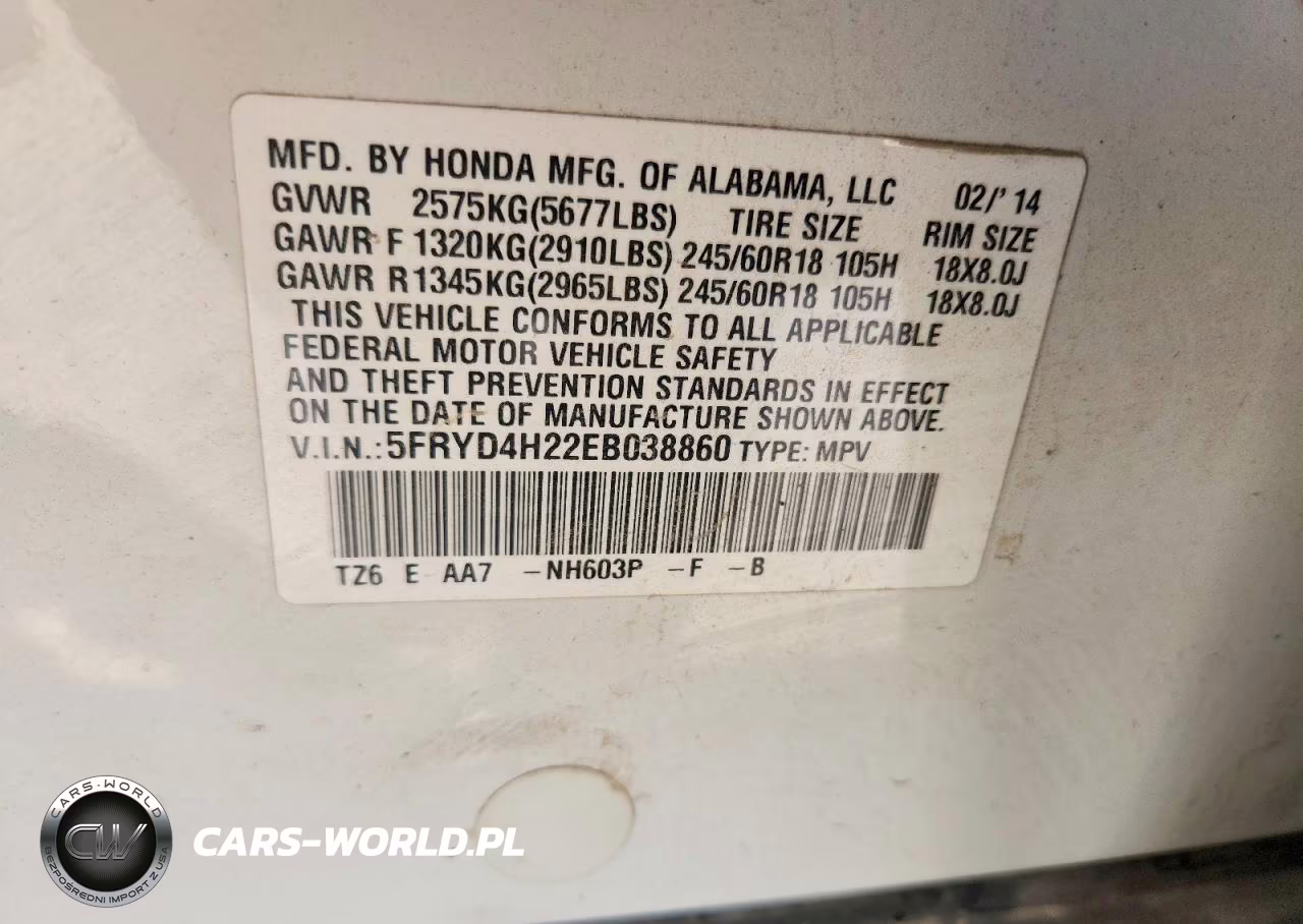 2014 Acura Mdx VIN:5FRYD4H22EB038860 - 13