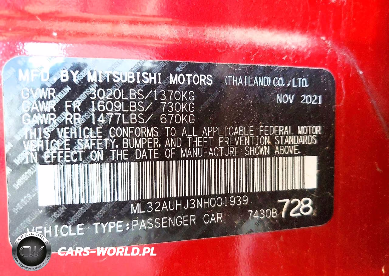 2022 Mitsubishi Mirage Es VIN:ML32AUHJ3NH001939 - 12