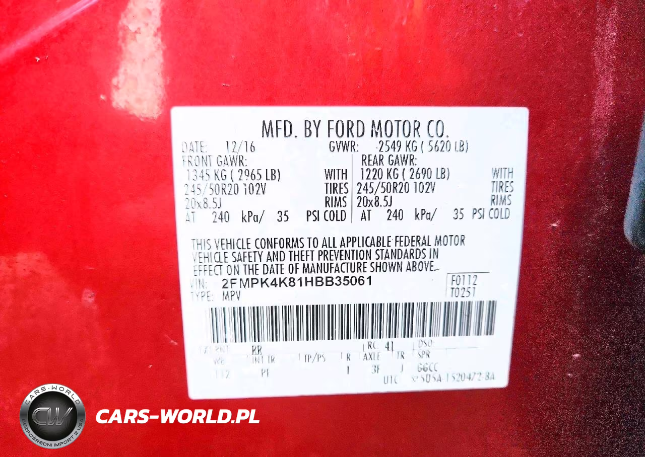 2017 Ford Edge Titanium VIN:2FMPK4K81HBB35061 - 13