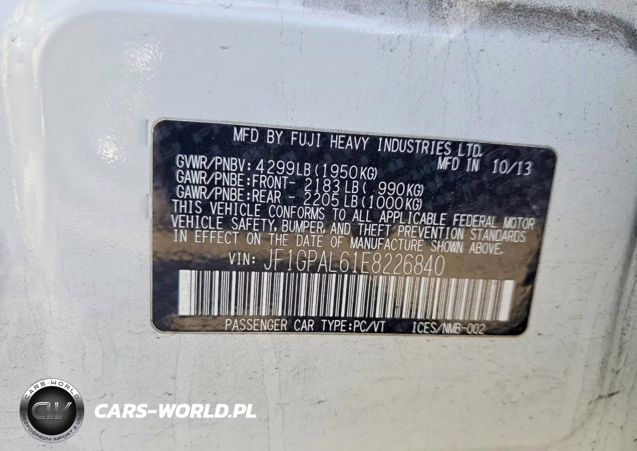 2014 Subaru Impreza Sport Premium VIN:JF1GPAL61E8226840 - 12