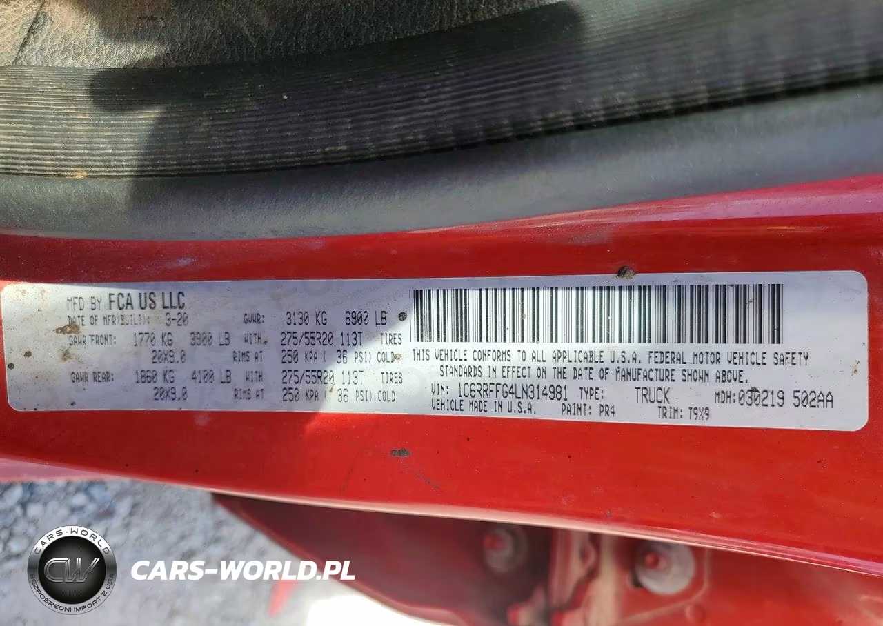 2020 Ram 1500 Big Horn VIN:1C6RRFFG4LN314981 - 13