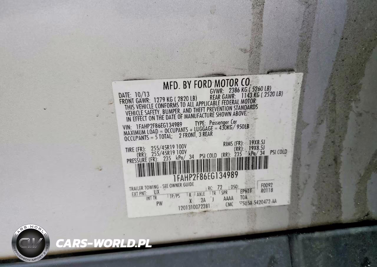 2014 Ford Taurus Limited VIN:1FAHP2F86EG134989 - 12