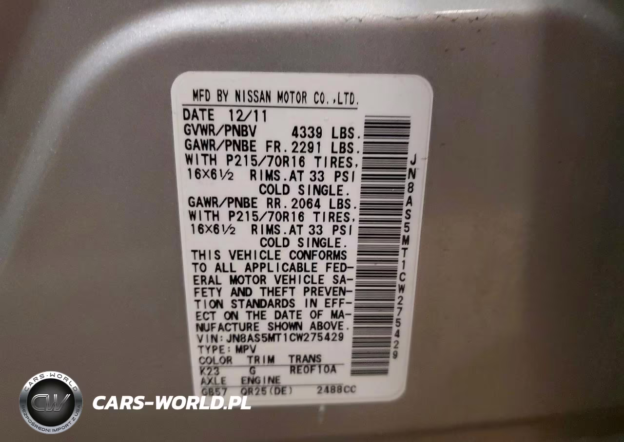 2012 Nissan Rogue S VIN:JN8AS5MT1CW275429 - 13