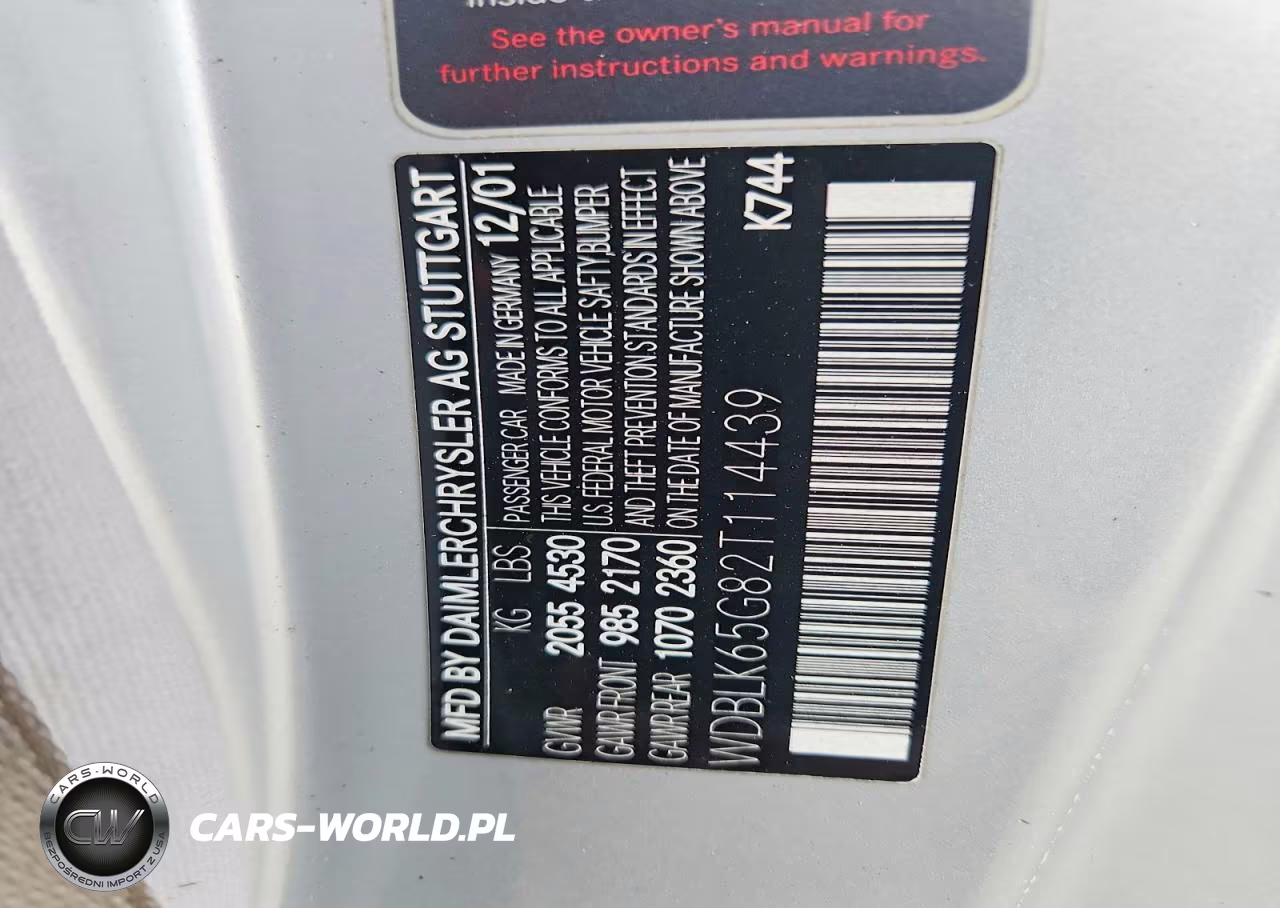 2002 Mercedes-Benz Clk 320 VIN:WDBLK65G82T114439 - 12