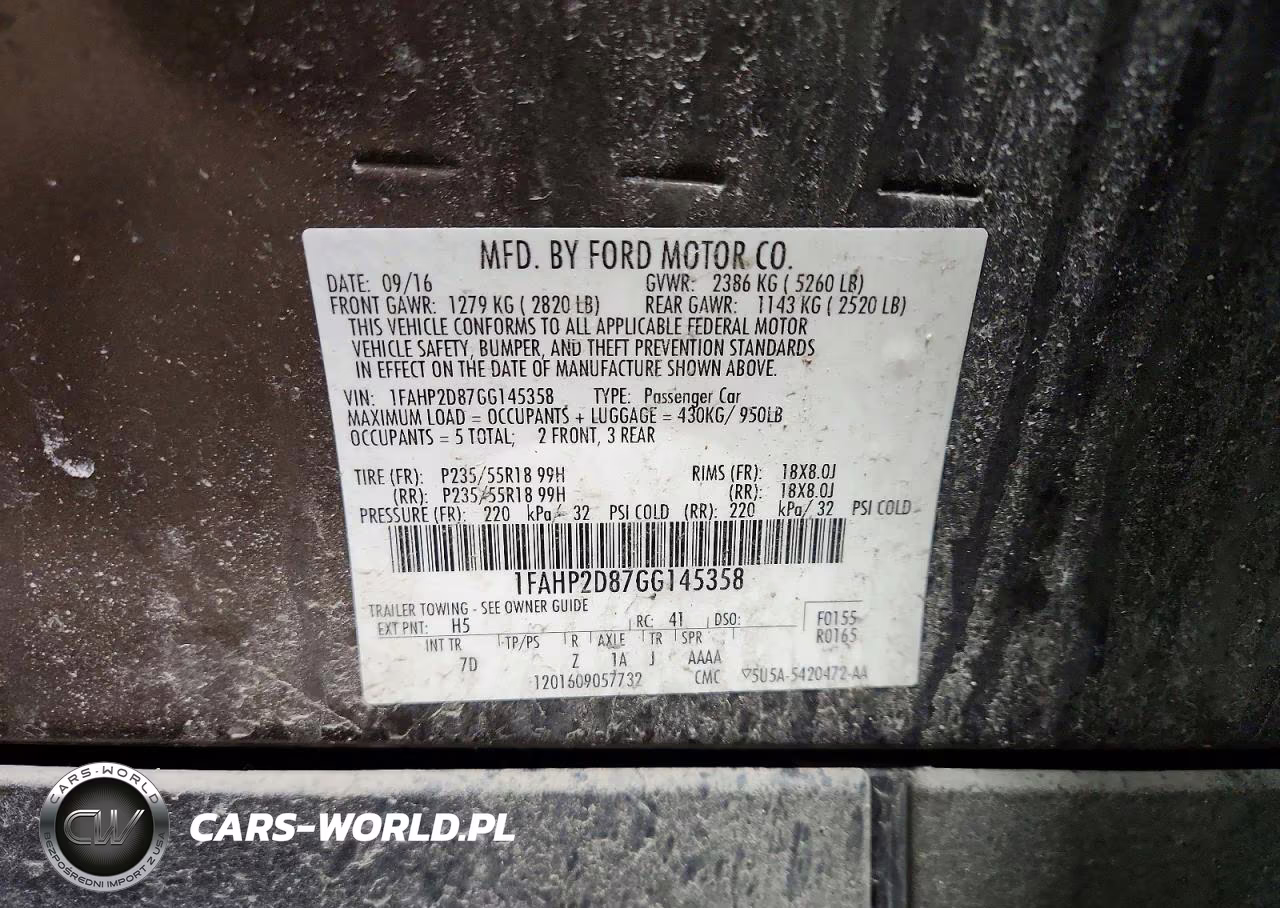 2016 Ford Taurus VIN:1FAHP2D87GG145358 - 12