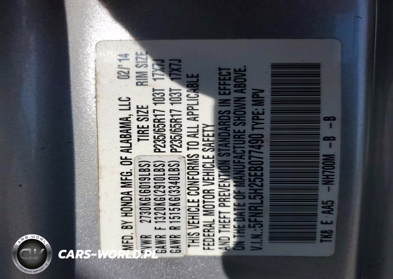 2014 Honda Odyssey Lx VIN:5FNRL5H25EB077490 - 13