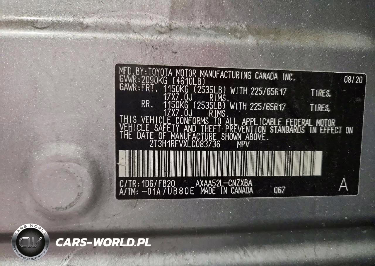 2020 Toyota Rav4 Le VIN:2T3H1RFVXLC083736 - 13