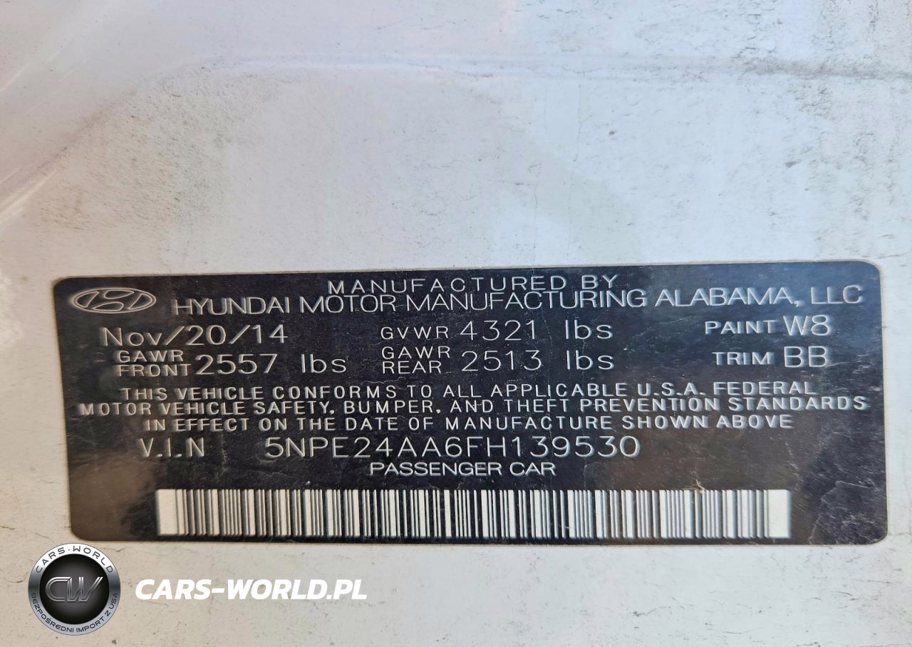 2015 Hyundai Sonata Eco VIN:5NPE24AA6FH139530 - 12