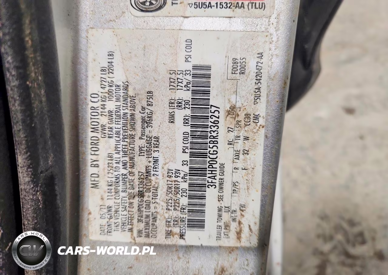 2011 Ford Fusion Sel VIN:3FAHP0CG5BR336257 - 12