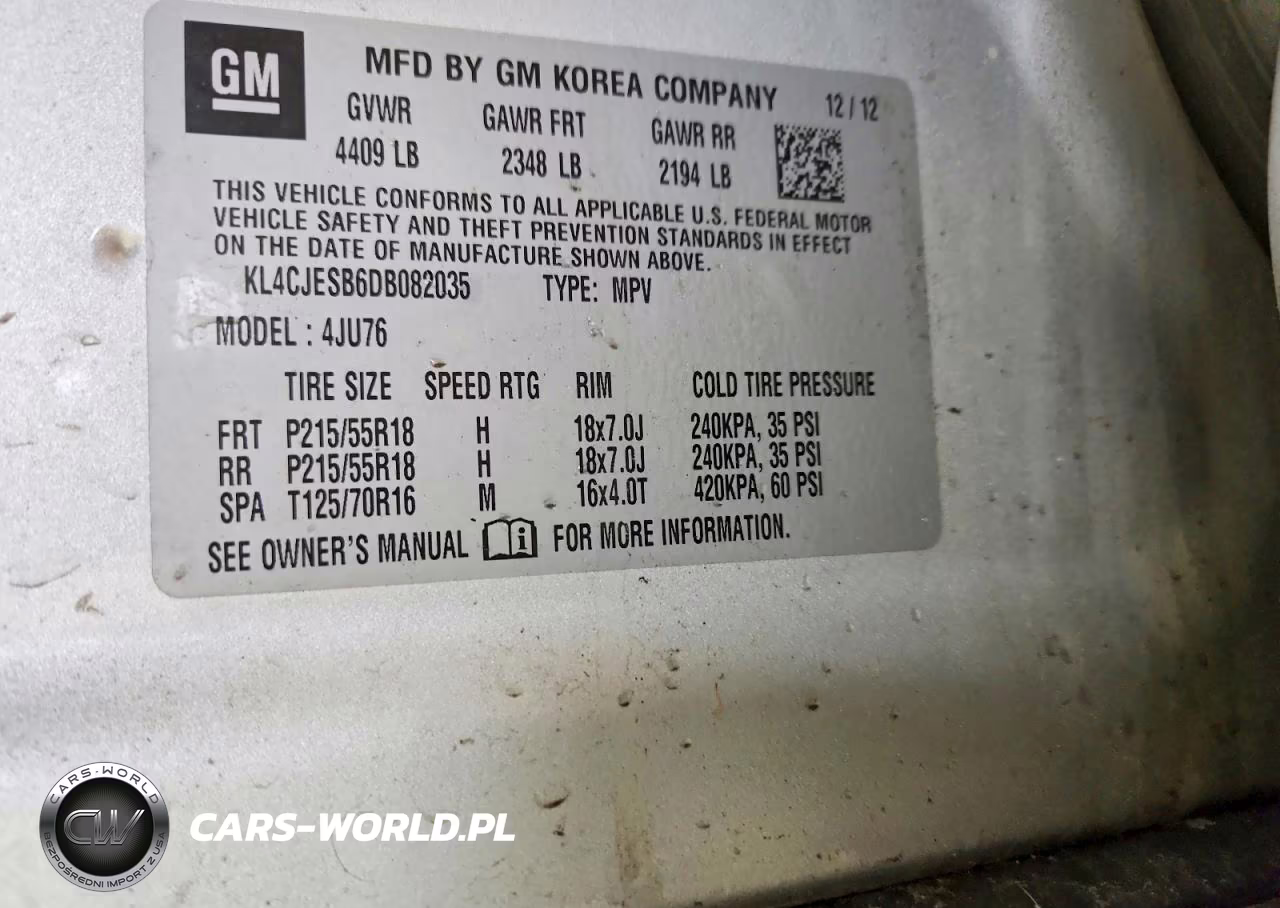 2013 Buick Encore VIN:KL4CJESB6DB082035 - 13
