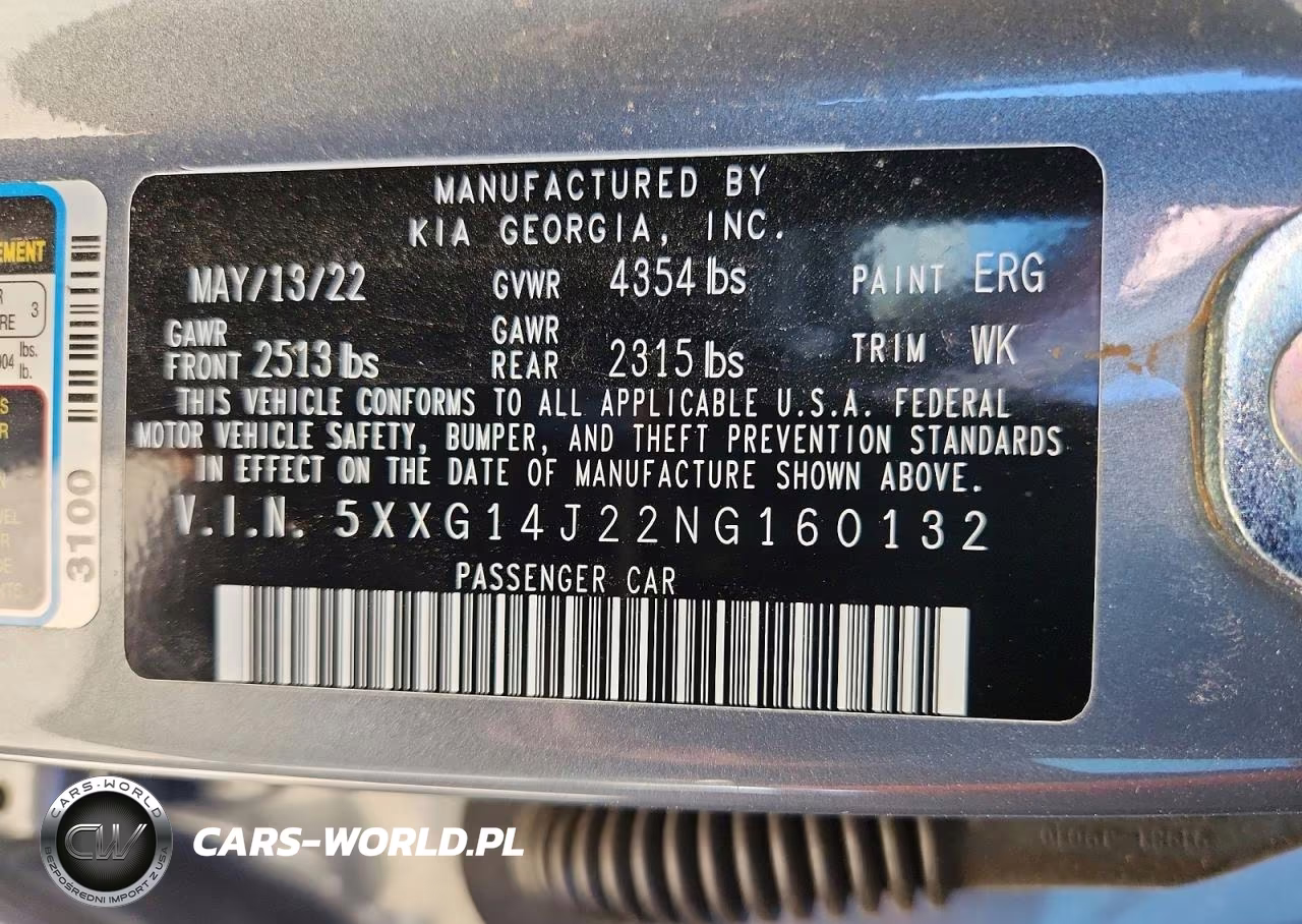 2022 Kia K5 Lxs VIN:5XXG14J22NG160132 - 12