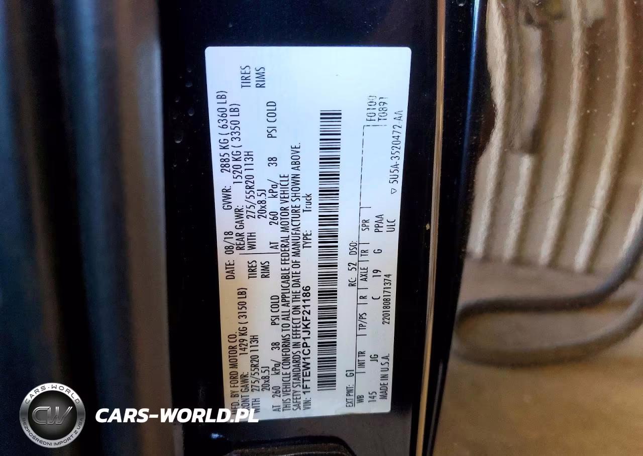 2018 Ford F-150 Supercrew VIN:1FTEW1CP1JKF21186 - 13