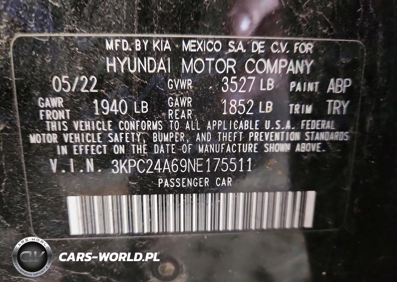 2022 Hyundai Accent Se VIN:3KPC24A69NE175511 - 12