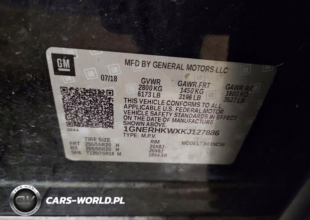 2019 Chevrolet Traverse Lt VIN:1GNERHKWXKJ127886 - 13