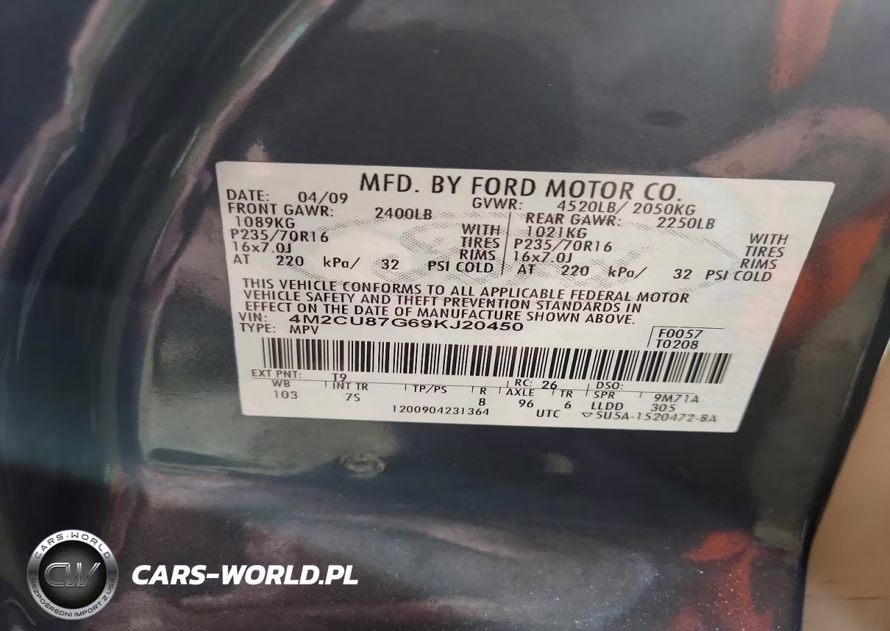 2009 Mercury Mariner Premier VIN:4M2CU87G69KJ20450 - 13