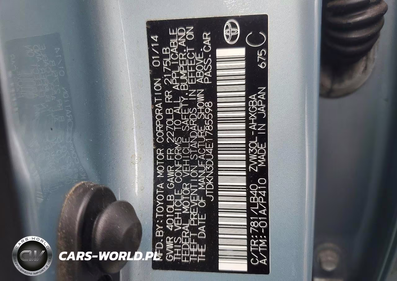 2014 Toyota Prius Four VIN:JTDKN3DU4E1785598 - 12