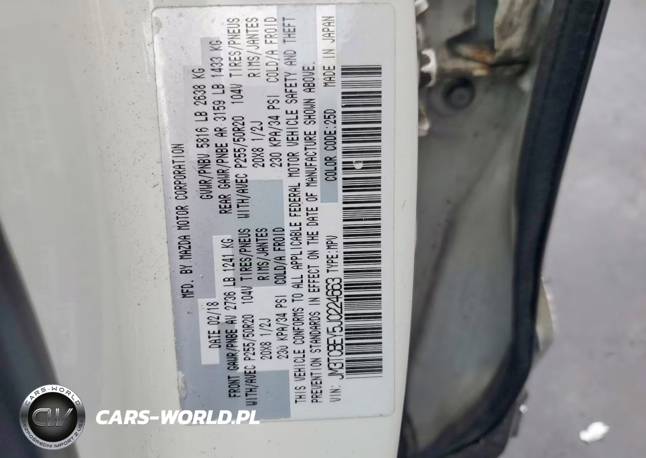 2018 Mazda Cx-9 Signature VIN:JM3TCBEY5J0224663 - 13