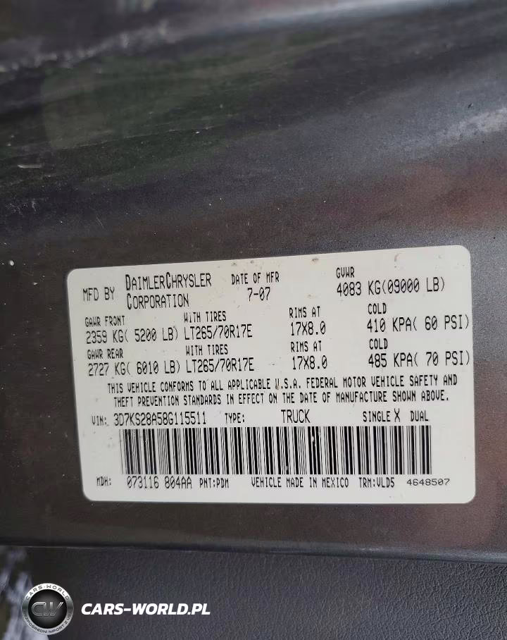 2008 Dodge Ram 2500 St VIN:3D7KS28A58G115511 - 12
