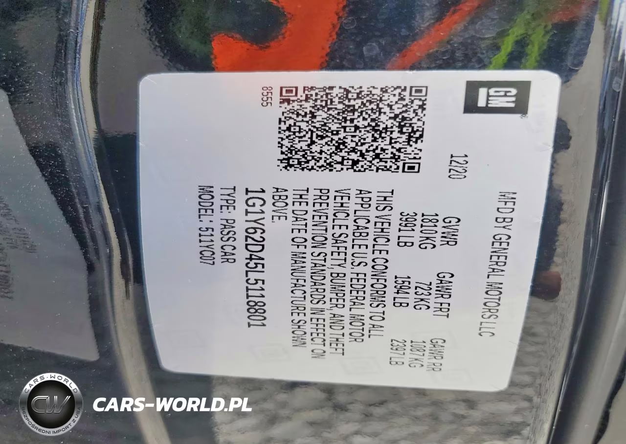 2020 Chevrolet Corvette Stingray 1Lt VIN:1G1Y62D45L5118801 - 13