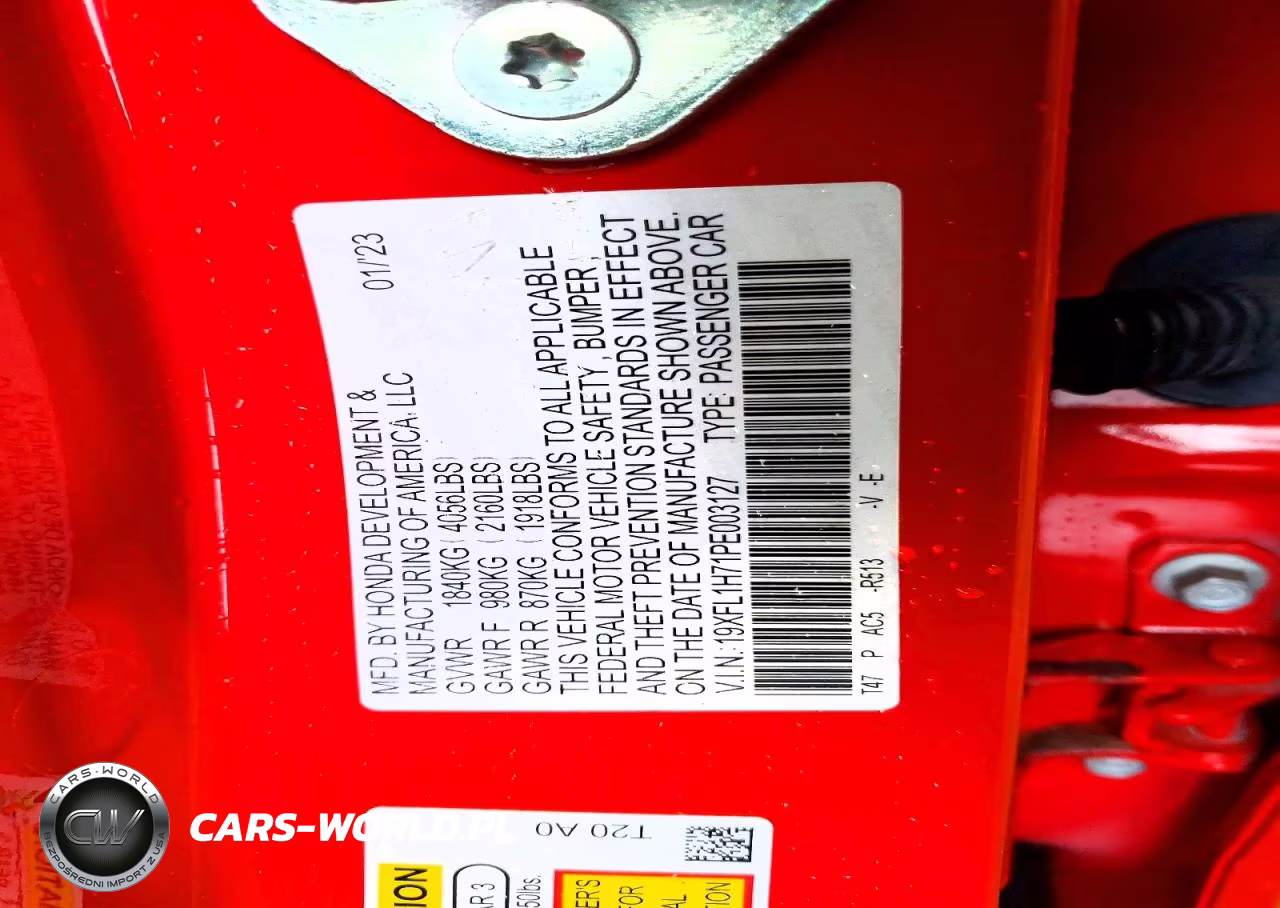 2023 Honda Civic Exl VIN:19XFL1H71PE003127 - 13