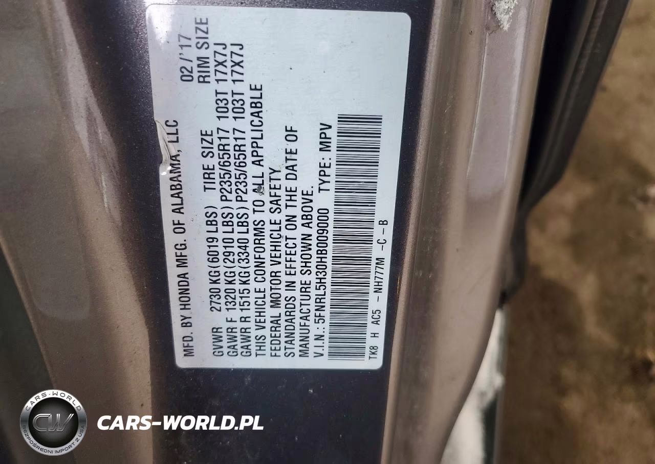 2017 Honda Odyssey VIN:5FNRL5H30HB009000 - 13