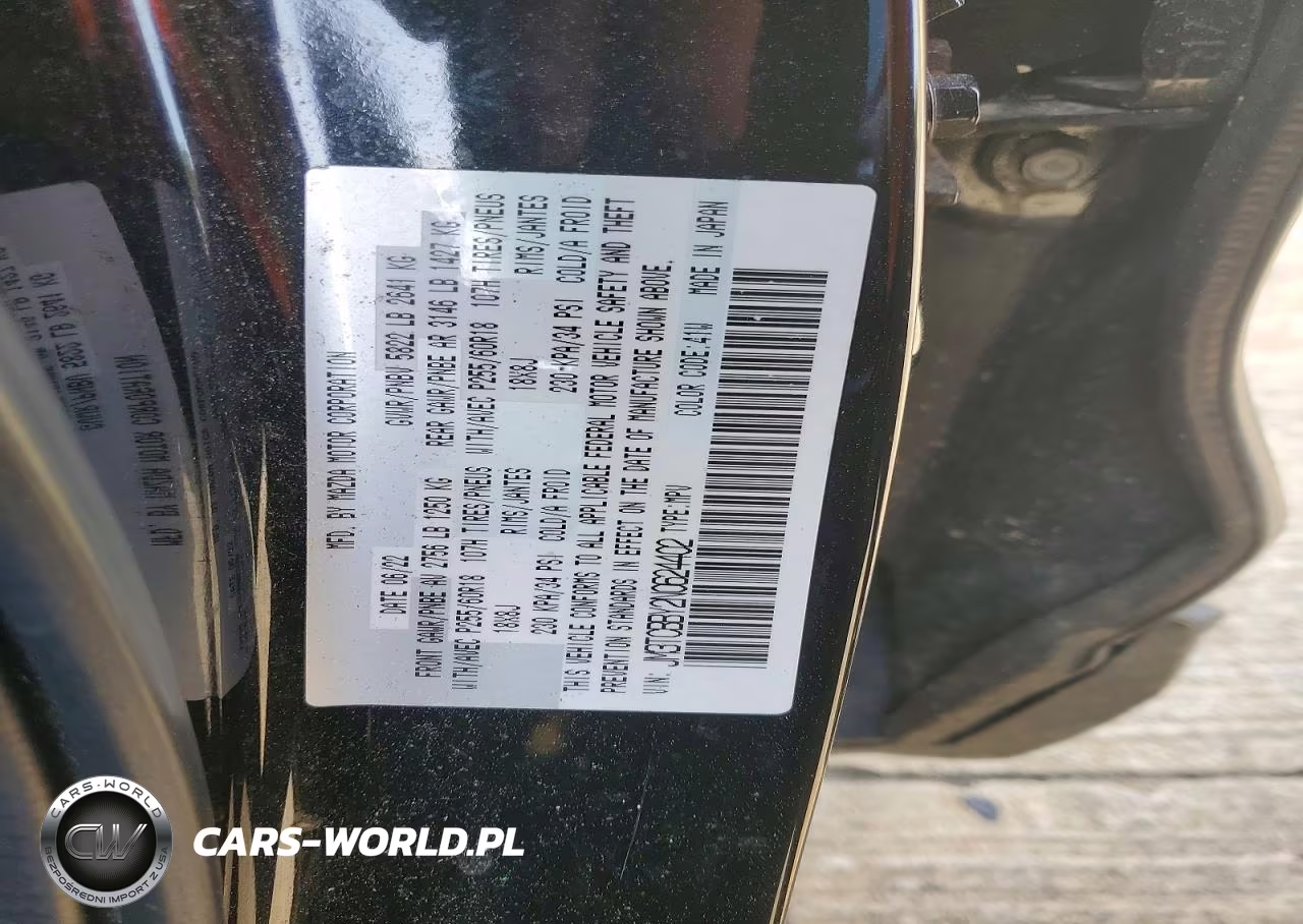 2022 Mazda Cx-9 Sport VIN:JM3TCBBY2N0624402 - 12